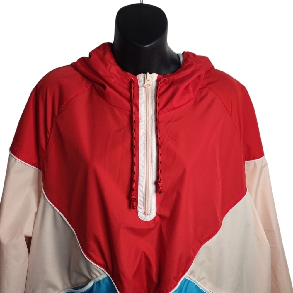 VTG Xersion Hooded Windbreaker Multicolor Zipper Pockets Elastic Waist Sz XXL - Picture 3 of 9